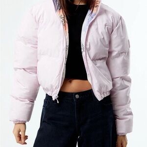 Roxy x Chloe Kim Reversible Puffer Bomber Jacket SZ XS